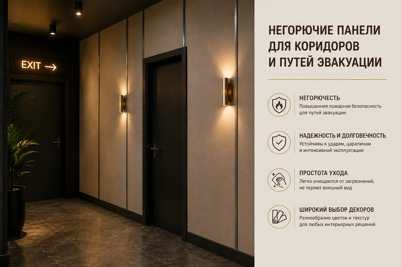 Панели для коридоров и путей эвакуации