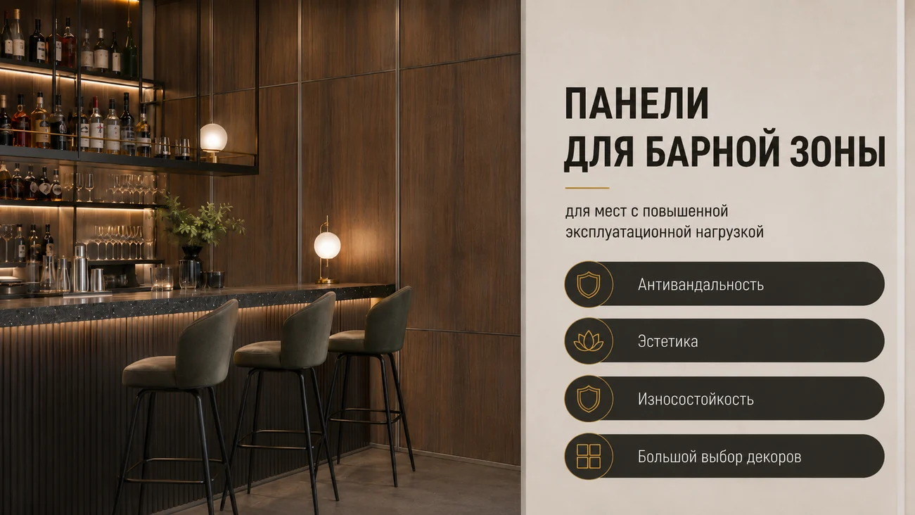 Панели для барной зоны